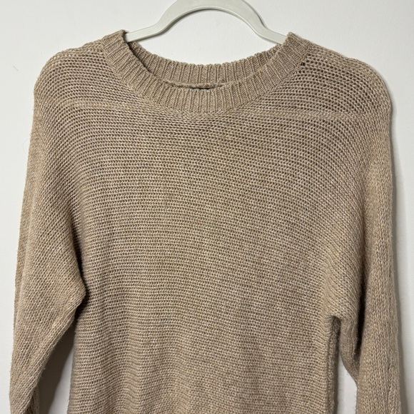 THML Knit Sweater Size Small Women’s Rabbit Brown Fall Winter Neutral Pullover - Picture 2 of 7